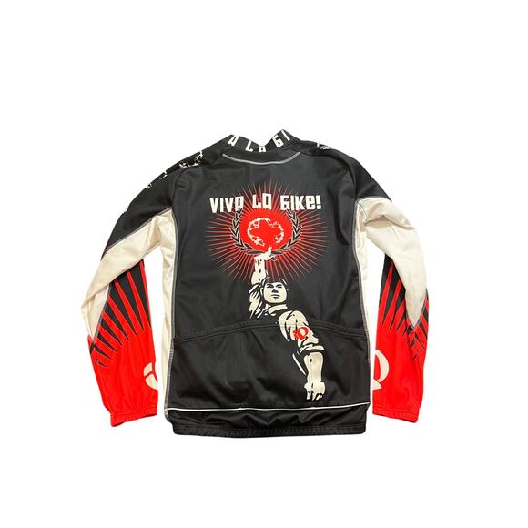 Pearl Izumi Men Large Cycling Jersey Bike Revolution Full Zip Long Sleeve Red - Picture 5 of 9